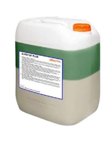 Tanica di SUPER DF PLUS disponibile nei formati da 5 kg e 25 kg – detergente schiumogeno professionale per autolavaggi.