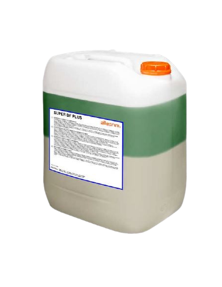 Tanica di SUPER DF PLUS disponibile nei formati da 5 kg e 25 kg – detergente schiumogeno professionale per autolavaggi.