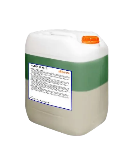 Tanica di SUPER DF PLUS disponibile nei formati da 5 kg e 25 kg – detergente schiumogeno professionale per autolavaggi.