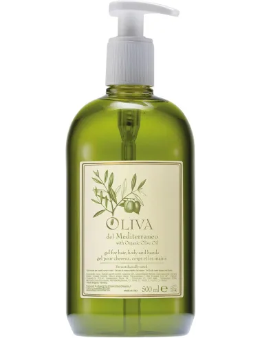 Bagnoschiuma e shampoo Allegrini Oliva del Mediterraneo – con olio d’oliva biologico per una detersione delicata e naturale.