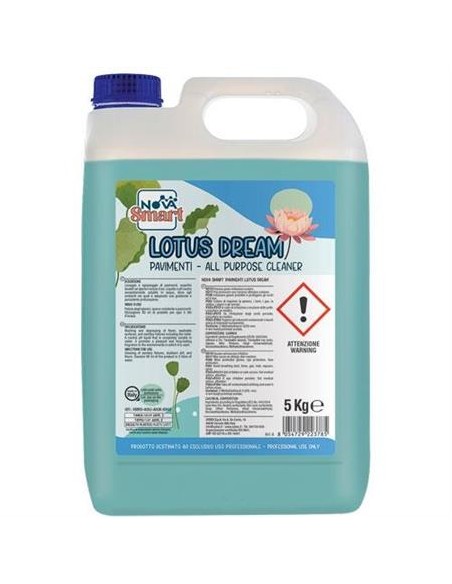Detersivo liquido profumato pavimenti pH neutro 4x5L Lotus Dream per robot lavapavimenti