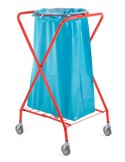 Carrello portasacco a X verniciato con attacco rotondo elastico e ruote piroettanti | detershoponline.it