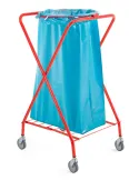 Carrello portasacco a X verniciato con attacco rotondo elastico e ruote piroettanti | detershoponline.it