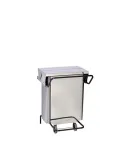 Contenitore Rifiuti A Pedale Sbarazzino Inox Brillante Con Apertura Centrale 70 L
