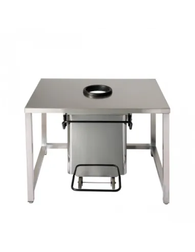 Contenitore Rifiuti A Pedale Sbarazzino Inox Brillante Con Apertura Centrale 70 L