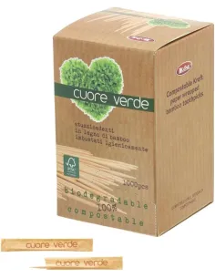 Stuzzicadenti Imbustati in Bamboo Leone 7 cm – Ideali per un uso pratico ed ecologico. Confezione da 1000 pezzi.