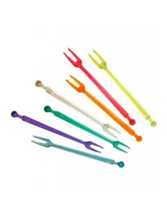Forchettine 2 Punte Plastica Monouso, 1000 pz, Colore Assortito, Catering e Buffet Ingrosso | Detershoponline.it