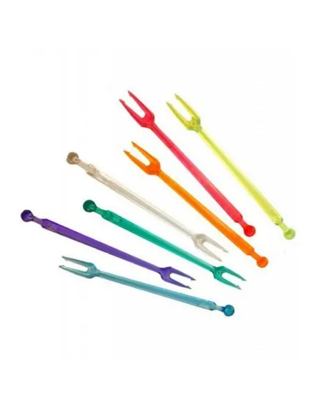 Forchettine 2 Punte Plastica Monouso, 1000 pz, Colore Assortito, Catering e Buffet Ingrosso | Detershoponline.it