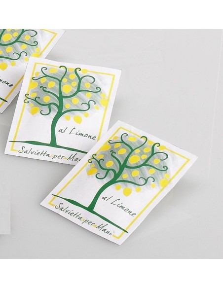 Salvietta Rinfrescante Biodegradabile in TNT, Limone, Monouso per Ristoranti e Catering Ecologici | Detershoponline.it