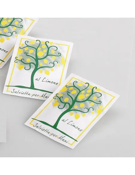 Salvietta Rinfrescante Biodegradabile in TNT, Limone, Monouso per Ristoranti e Catering Ecologici | Detershoponline.it
