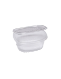 Contenitore ovale PET 750cc coperchio incernierato, vaschetta monouso asporto gastronomia 50 pz | detershoponline.it