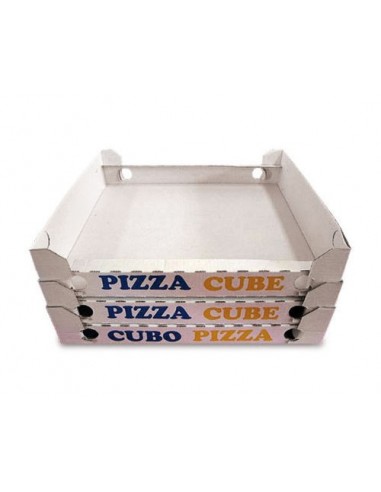Scatola cubo pizza da asporto 33x33x3 senza coperchio 200pz.