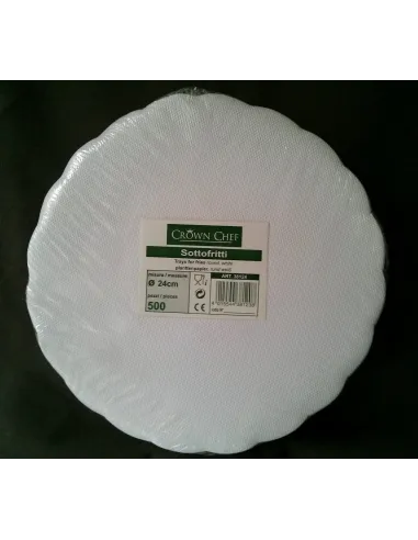 Sottofritti in carta tondi diametro cm. 24 pz. 500