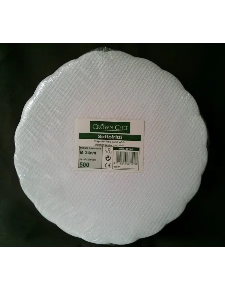 Sottofritti in carta tondi diametro cm. 24 pz. 500