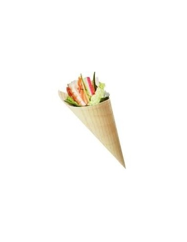 Cono in legno bamboo finger food pz.50