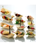 Piroghe in legno bamboo finger food pz. 50
