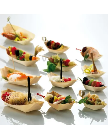 Piroghe in legno bamboo finger food pz. 50