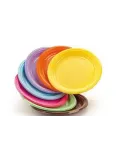 Piattini dessert in plastica colorati per feste buffet party in coordinato 50pz.