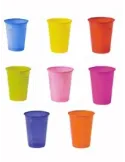 Bicchieri in plastica colorati 200cc. per feste buffet party in coordinato 100pz.
