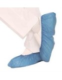 Copriscarpe monouso in cpe con elastico alla caviglia cf. 100pz.