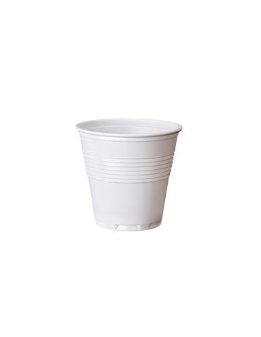 Bicchiere plastica caffe' bianco 80cc.100pz.