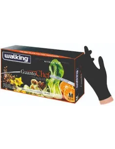 Guanto chef Walking nitrile nero 100pz.