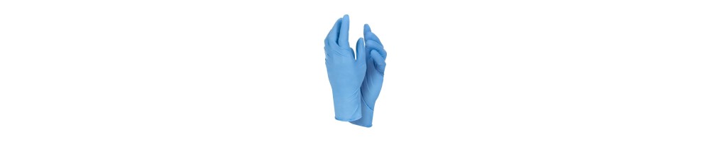 Vendita online guanti nitrile blu e nero
